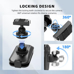 Tracolla a sgancio rapido magnetico per zaino BRDRC Action Cameras, For DJI Action 6 / Nano, For DJI Action 3 / 4 / 5Pro / Osmo 360, For Insta360 Ace Pro 1 / 2 / ACE / X5, For Gopro, 1/4 Interface