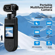 Videocamera da corpo X20 HD con obiettivo, visione notturna a infrarossi, videocamera d'azione portatile., Direct Recording 1080P, 1080P+WFIF, 2K+WIFI