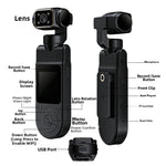 Videocamera da corpo X20 HD con obiettivo, visione notturna a infrarossi, videocamera d'azione portatile., Direct Recording 1080P, 1080P+WFIF, 2K+WIFI