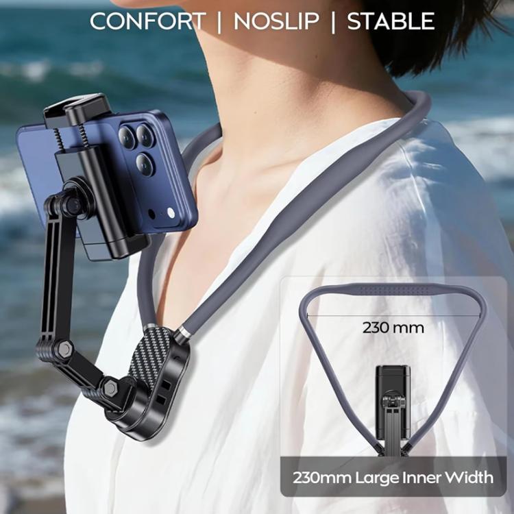 Supporto per telefono da indossare al collo, ciclismo, visuale in prima persona, montaggio sul petto, stabilizzazione anti-vibrazione, Magnetic, Clip, Action Camera