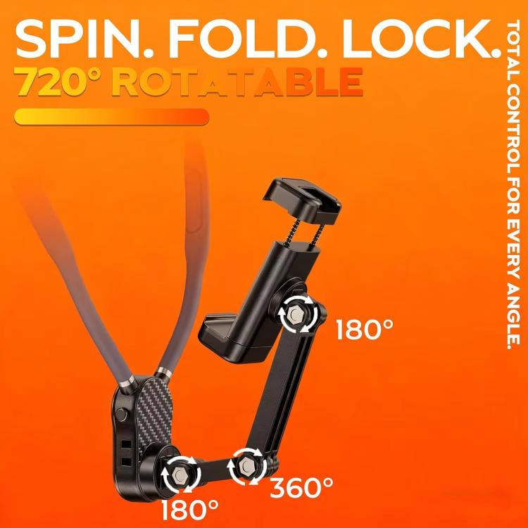 Supporto per telefono da indossare al collo, ciclismo, visuale in prima persona, montaggio sul petto, stabilizzazione anti-vibrazione, Magnetic, Clip, Action Camera