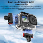 Custodia impermeabile magnetica a sgancio rapido per DJI Osmo Action 6 Flymile 60m Diving