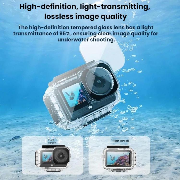 Custodia impermeabile magnetica a sgancio rapido per DJI Osmo Action 6 Flymile 60m Diving