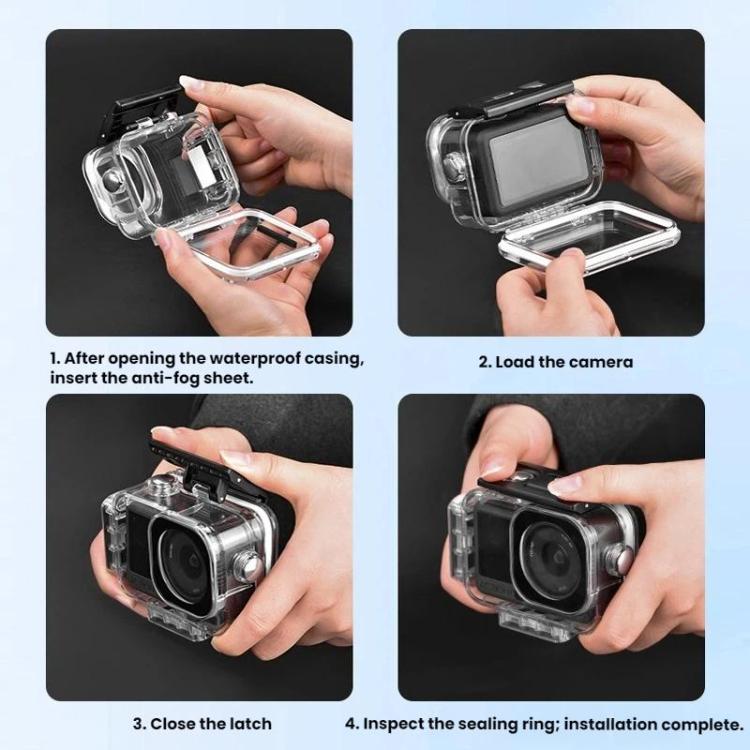 Custodia impermeabile magnetica a sgancio rapido per DJI Osmo Action 6 Flymile 60m Diving