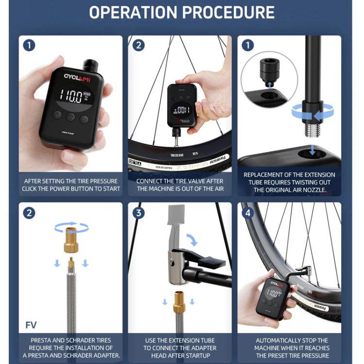 Pompa ad aria elettrica intelligente, universale, portatile, ad alta pressione, HW-139