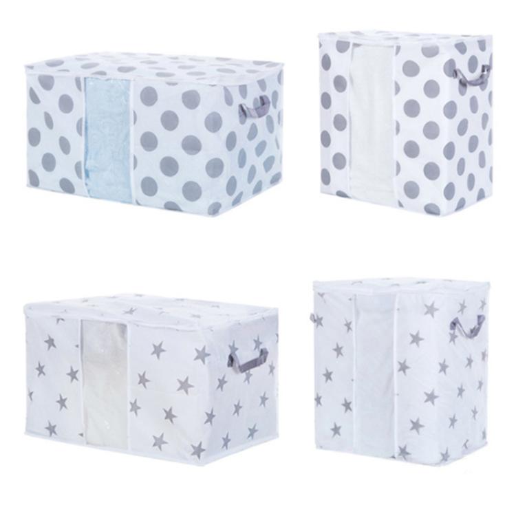Borsa antipolvere per riporre trapunte in cotone stampato non tessuto, 42x27x50cm, 60x43x36cm