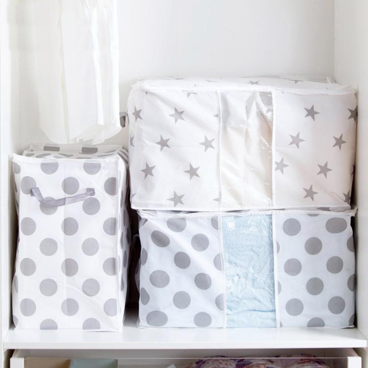 Borsa antipolvere per riporre trapunte in cotone stampato non tessuto, 42x27x50cm, 60x43x36cm