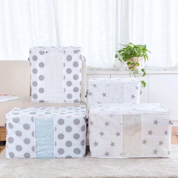 Borsa antipolvere per riporre trapunte in cotone stampato non tessuto, 42x27x50cm, 60x43x36cm