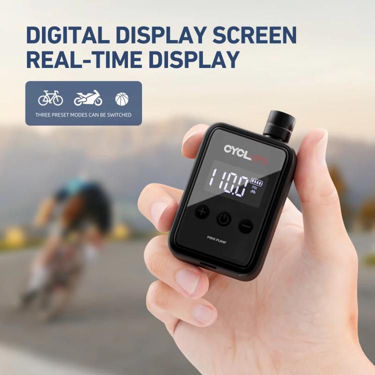 CYCLAMI HW-125 Pompa ad aria portatile con display intelligente, gonfiatore elettrico ad alta pressione