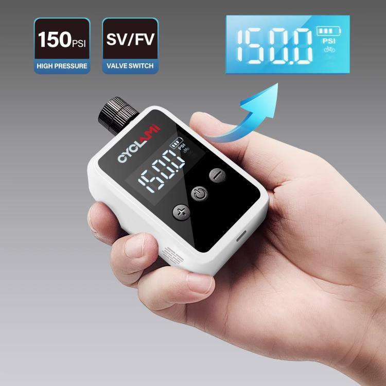 CYCLAMI HW-125 Pompa ad aria portatile con display intelligente, gonfiatore elettrico ad alta pressione