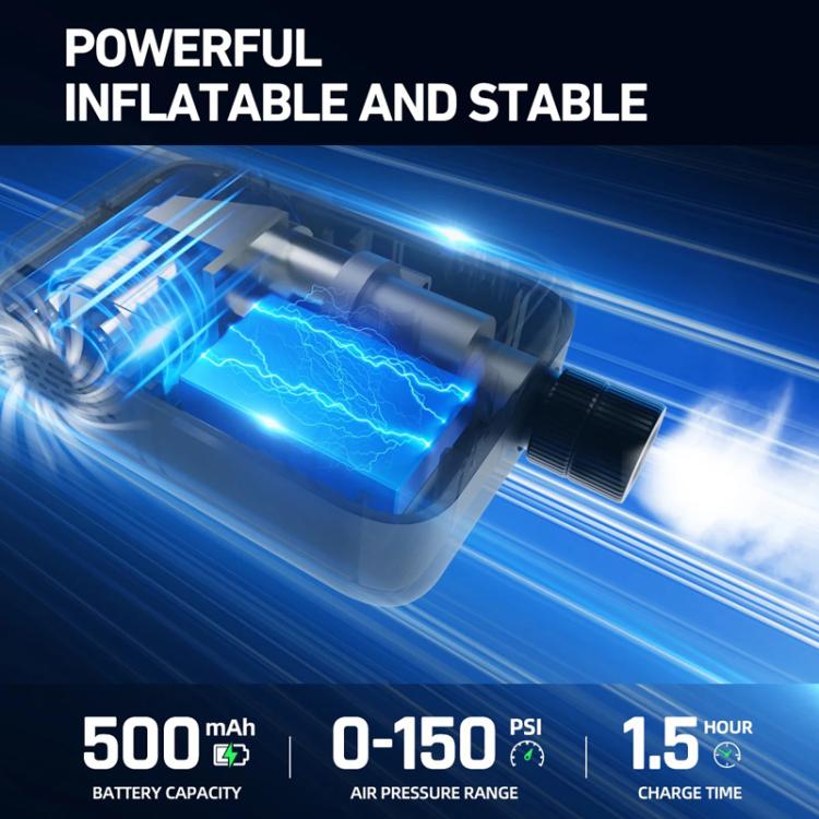 CYCLAMI HW-125 Pompa ad aria portatile con display intelligente, gonfiatore elettrico ad alta pressione