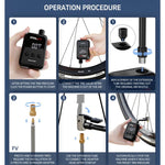 CYCLAMI HW-125 Pompa ad aria portatile con display intelligente, gonfiatore elettrico ad alta pressione
