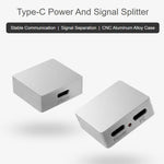 Splitter alimentazione e segnale USB-C con custodia in alluminio