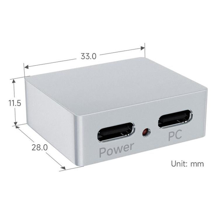 Splitter alimentazione e segnale USB-C con custodia in alluminio