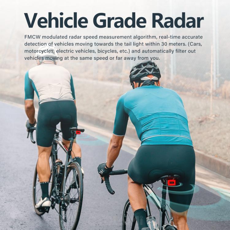 Fanale posteriore Smart Radar per bicicletta, luce notturna per pedalare, RT01