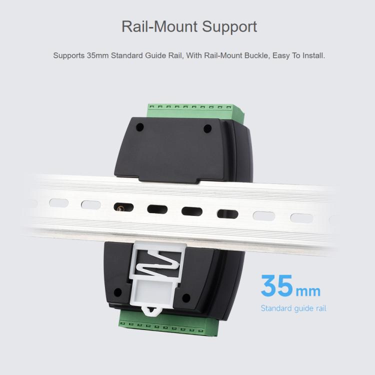 Modulo di uscita analogica industriale Waveshare a 8 canali con conversione DA a 12 bit, Modbus RTU Analog Output 8CH, Modbus RTU Analog Output 8CH (B)
