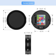 Scheda di sviluppo LCD rotonda RP2350 da 1,85 pollici, 360×360, 65.000 colori, design dual-core e a doppia architettura., Standard, With Speaker No Battery