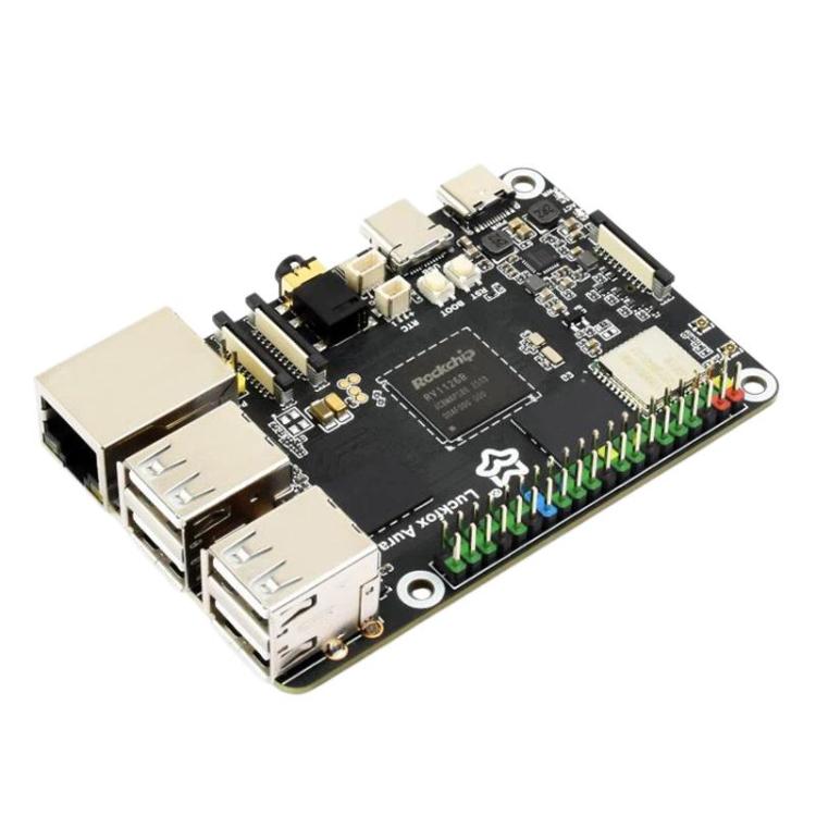 Scheda di sviluppo Linux ad alte prestazioni Luckfox Aura con processore Rockchip RV1126B Quad-Core da 1,6 GHz, RAM 2GB eMMC Flash 64GB, RAM 4GB No eMMC, RAM 4GB eMMC Flash 64GB