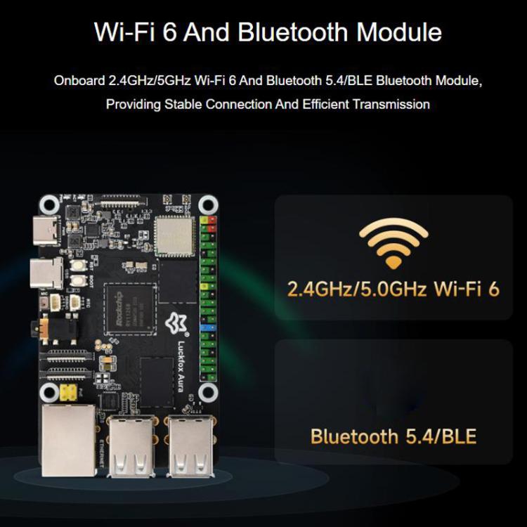 Scheda di sviluppo Linux ad alte prestazioni Luckfox Aura con processore Rockchip RV1126B Quad-Core da 1,6 GHz, RAM 2GB eMMC Flash 64GB, RAM 4GB No eMMC, RAM 4GB eMMC Flash 64GB