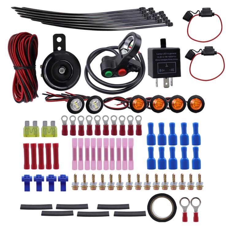 Cablaggio multifunzione ATV 12V con luci LED e clacson