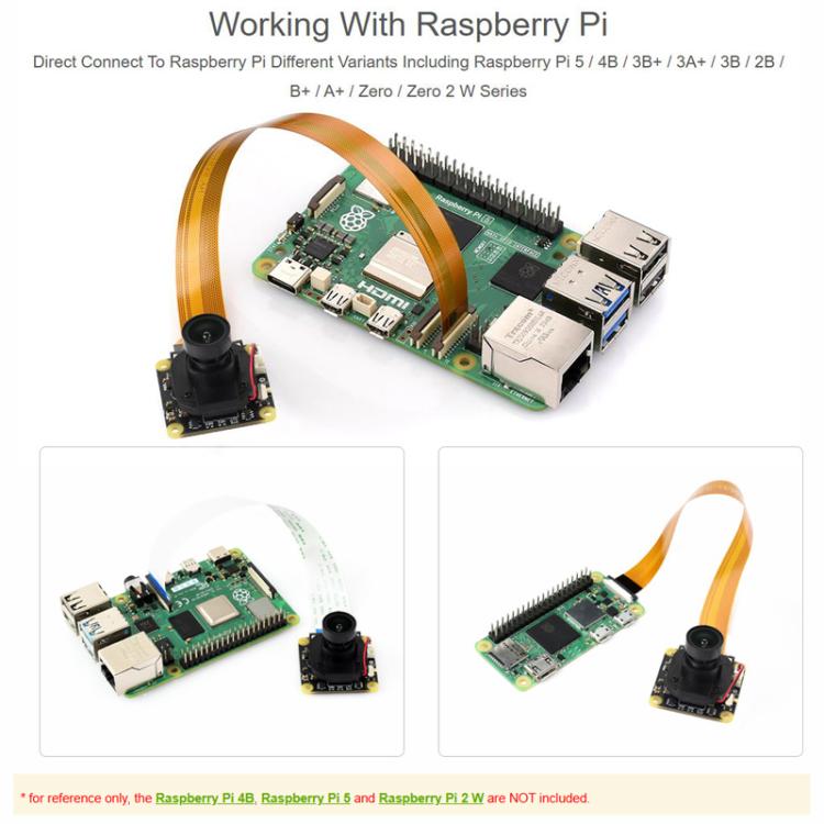 Telecamera IMX327 2MP con filtro IR-CUT per Raspberry Pi