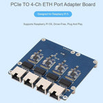 Scheda adattatore PCIe 4 porte Ethernet compatibile Raspberry Pi