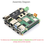 Scheda adattatore PCIe 4 porte Ethernet compatibile Raspberry Pi