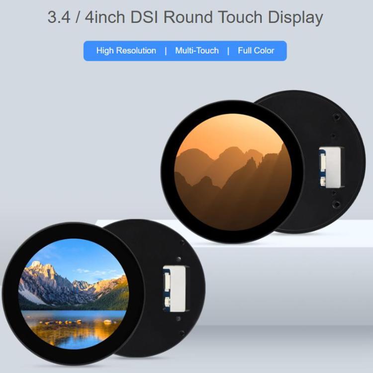 Display touch capacitivo rotondo IPS 3,4-4 pollici