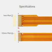 Cavo flessibile Waveshare CSI FPC per Raspberry Pi 5 da 22 pin a 15 pin, adatto per telecamere CSI., 200mm, 300mm, 500mm