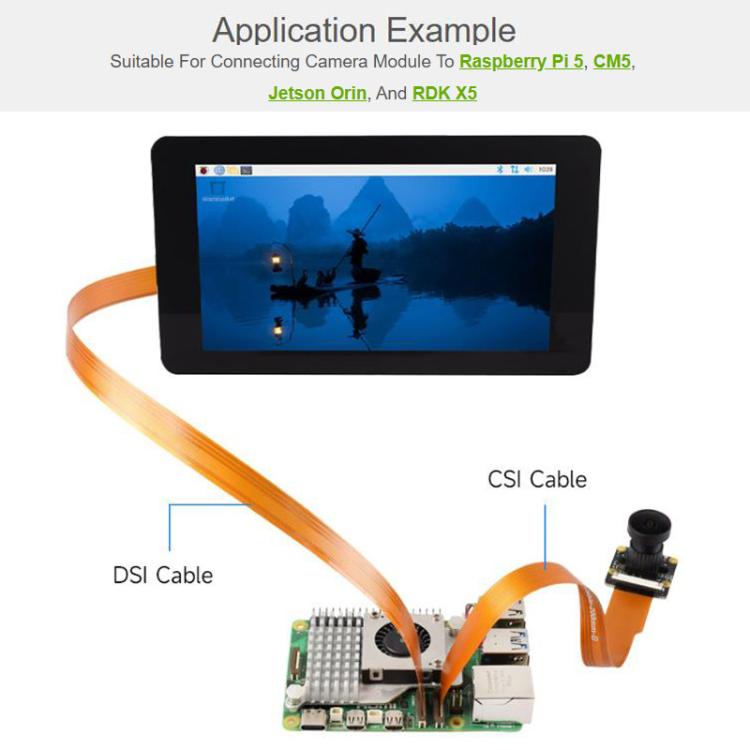 Cavo flessibile CSI FPC 22 pin a 15 pin per Raspberry Pi 5