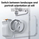 Supporto magnetico per fotocamera, telecomando wireless Bluetooth con zoom, stabilizzatore fotografico portatile., White Without Light