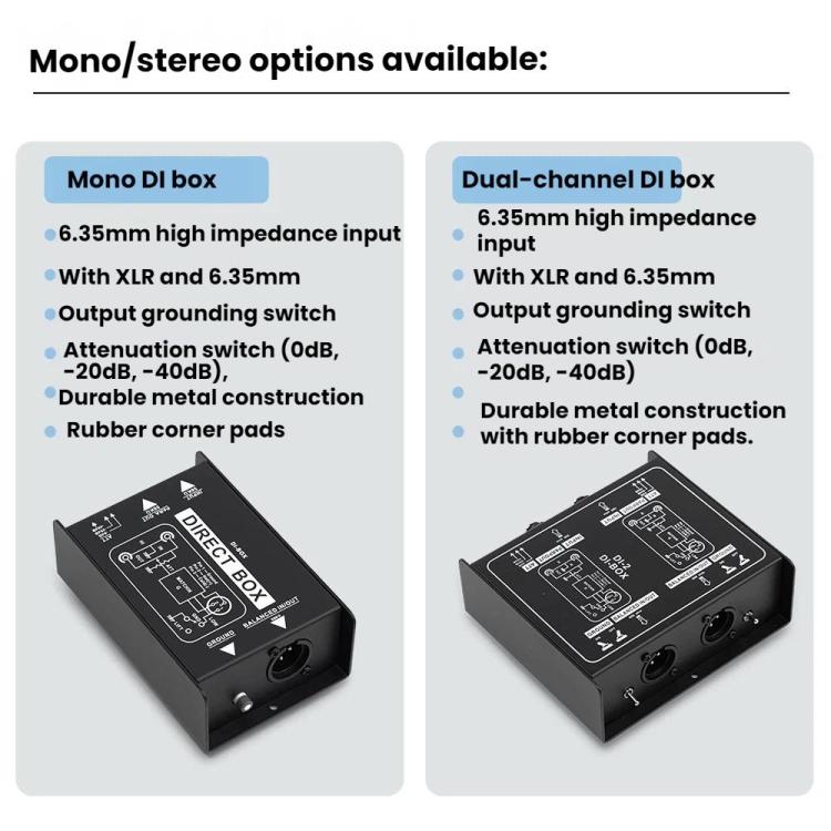 LEUS Passive Audio Isolator Impedance Shifter Effects, 1 Channel, 2 Channels