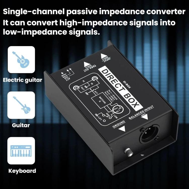 LEUS Isolatore audio passivo 1-2 canali con ingresso 6,35 mm