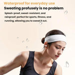 Auricolari wireless Bluetooth a conduzione ossea aigo CJ195, circumaurali con clip, ideali per lo sport e la corsa.