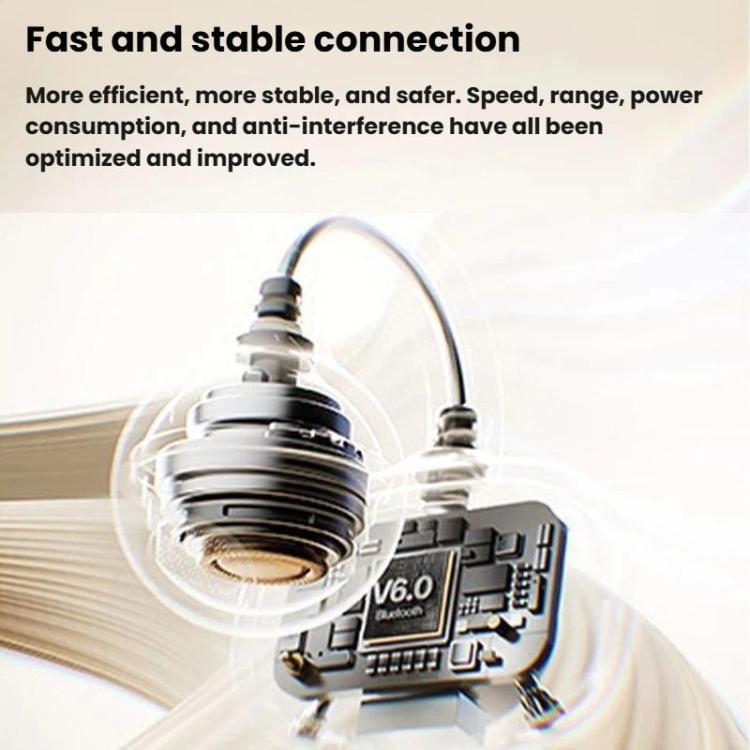 Auricolari wireless Bluetooth a conduzione ossea aigo CJ195, circumaurali con clip, ideali per lo sport e la corsa.