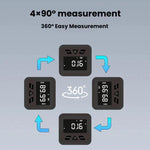 Inclinometro digitale magnetico a 360 gradi con display a ribaltamento automatico, DM318