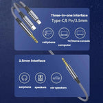 Adattatore per altoparlanti con cavo audio da 3,5 mm 3 in 1, 1.3m, 2m