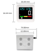 Monitor di qualità dell'aria 5 in 1 con spina, rilevatore di CO, gas combustibili, AQI, temperatura e umidità con allarme., DM296
