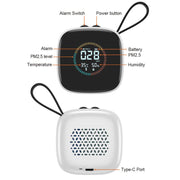 Mini rilevatore di PM2.5 con monitoraggio di temperatura e umidità, batteria ricaricabile e display LCD in tempo reale., DM1210A