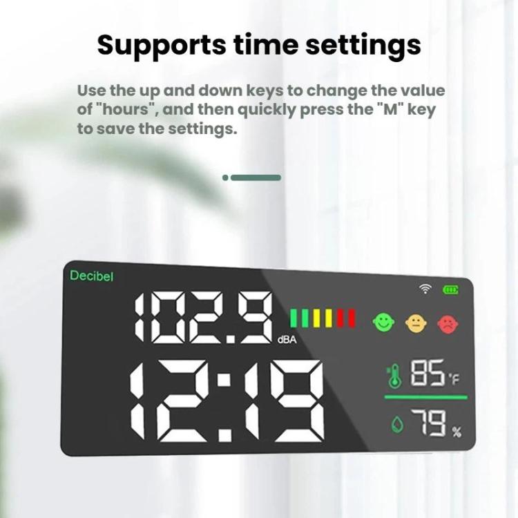Misuratore rumore Tuya 5 in 1 con temperatura e umidità