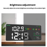 Misuratore di rumore intelligente Tuya 5 in 1 da parete con visualizzazione di temperatura, umidità e ora., BASIC-C, BASIC-F, Upgraded