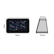 Monitor della qualità dell'aria 9 in 1 per HCHO/PM2.5/CO2/TVOC, temperatura e umidità, AQI, allarme regolabile, ricarica tramite Type-C, DM368