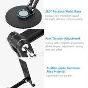 WAVESHARE Portable Monitor Adjustable Stand, Compatible with 4-18.5 inch Monitors, 4-18.5 inch Monitors