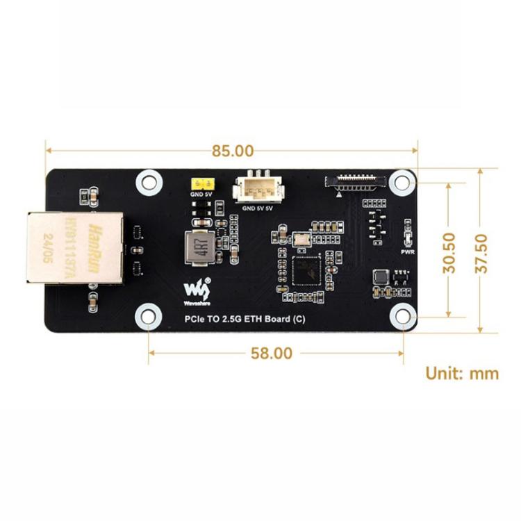 Scheda PCIe 2.5G Ethernet per Raspberry Pi 5