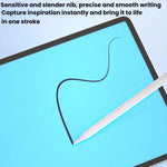 Per iPad 2018 o successivi Indicatore di alimentazione a tre LED Stilo capacitivo attivo anti-clic accidentale Sensibile all'inclinazione Sensibile alla pressione