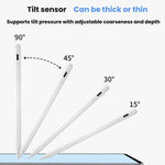 Per iPad 2018 o successivi Indicatore di alimentazione a tre LED Stilo capacitivo attivo anti-clic accidentale Sensibile all'inclinazione Sensibile alla pressione
