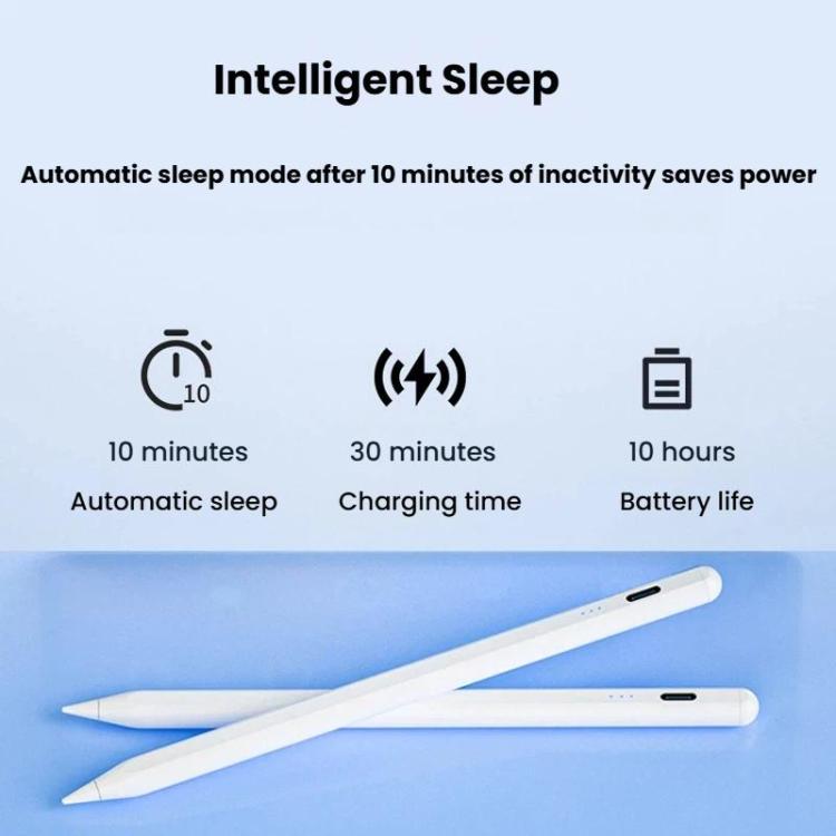 Per iPad 2018 o successivi Indicatore di alimentazione a tre LED Stilo capacitivo attivo anti-clic accidentale Sensibile all'inclinazione Sensibile alla pressione