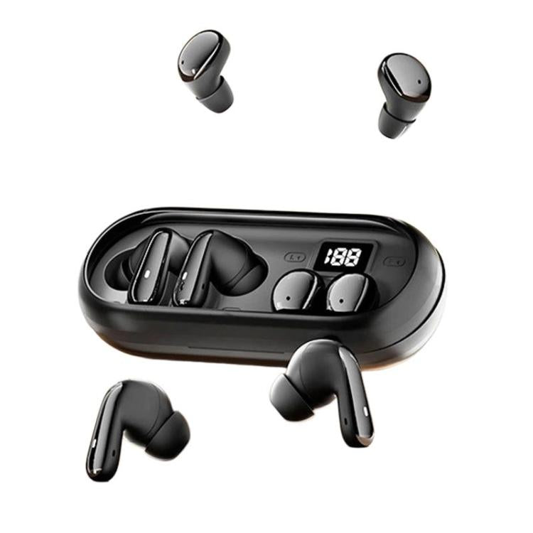 MD35 2 paia di auricolari in-ear con display digitale, riduzione del rumore, Bluetooth wireless, ideali per dormire.