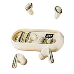 MD35 2 paia di auricolari in-ear con display digitale, riduzione del rumore, Bluetooth wireless, ideali per dormire.