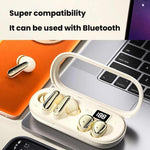 MD35 2 paia di auricolari in-ear con display digitale, riduzione del rumore, Bluetooth wireless, ideali per dormire.